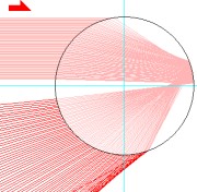 水滴の中の光の経路