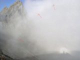 Red Arrows Points a Fogbow