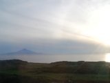 22-degree Halo and Rishiri island