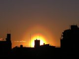 Pollen Corona at the Sunrise