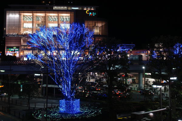 JR川口駅前の年末年始の夜景