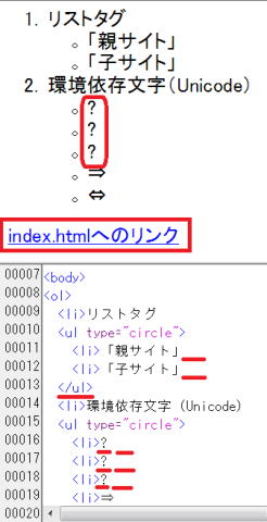 サブサイトをリンクした時の問題－リンク設定後