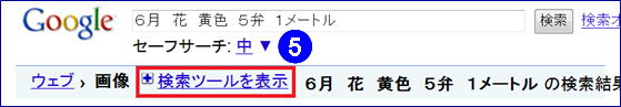 検索ツールを表示をクリックします