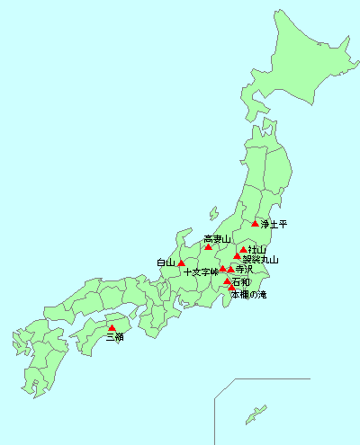 予定の山の位置