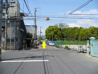 点滅信号の交差点