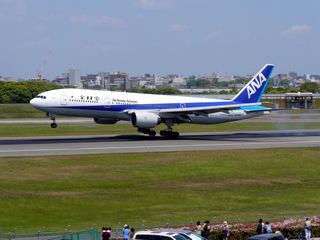 屋上から見た着陸機