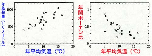 湖面の年蒸発量