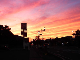 昨日の夕焼け