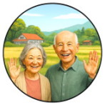 穴から見える絵