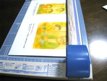 カッターで縦・横の大きさに合うように切ります