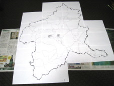 群馬の白地図