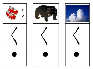 音を意識するひらがなカード