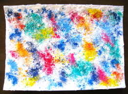 紙粘土とクレパス