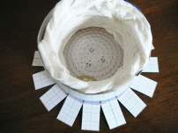 プッシュライトに厚画用紙を巻いてあります