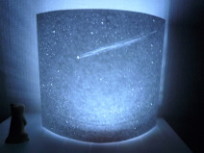 白い画用紙のランプシェード