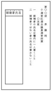 投票用紙