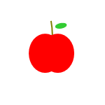 wordで描いたリンゴのイラスト
