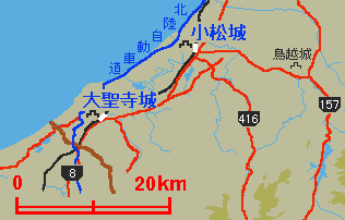 加賀の城 地図