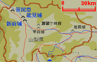 甲斐の城 地図