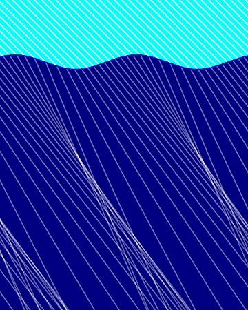 波の山で光が集中する