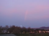 rainbow at the sunset