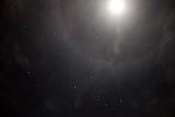 Lunar Halo and Winter Constellations