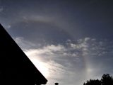 Parhelion and 22-degree Halo (and faint Upper Tangent Arc)