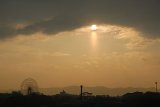 Lower Sun Pillar (it looks like a jet from the Sun!)