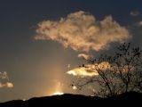 Sun Pillar and Iridescent Cloud