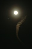 Moonlit Cloud Iridescence, Moon and Jupiter