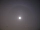 22-degree halo and tangent arc with the Moon