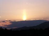 Sun Pillar like a Candle Flame