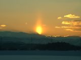 Sun Pillar like a Flame