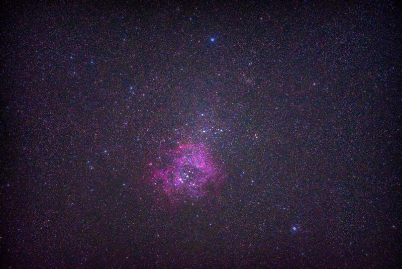 いっかくじゅう座バラ星雲, 2019年3月8日 美星町 星空公園