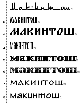 装飾Cyrillicフォントa