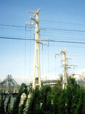 体操をする鉄塔 2基