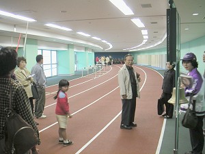 The player's warm-up training room