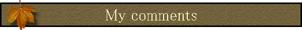 My comments
