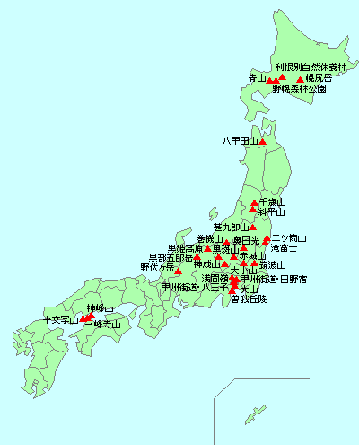 予定の山の位置