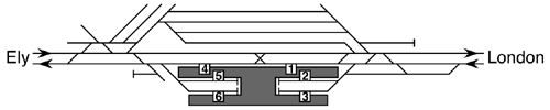diagram of Cambridge Station