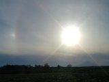 Parhelion and Rishiri island