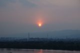 faint short sun pillar