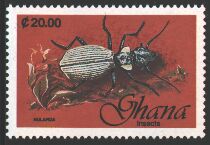 ガーナの昆虫切手