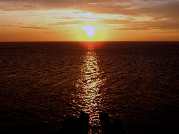 Sunset in East-China sea