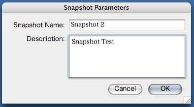 uSnapshots Parametersv_CAO