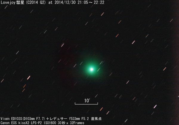 2014/12/30のLovejoy(C2014Q2)彗星