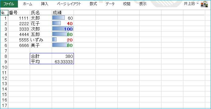 シート見出しの表示制御