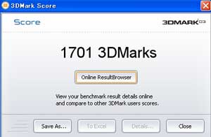 3D Mark 03 XP2500+2GHz