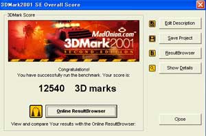3D Mark 2001SE Build330 XP2500+2G