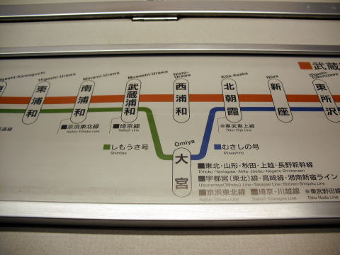 武蔵野線路線図（停車駅案内）